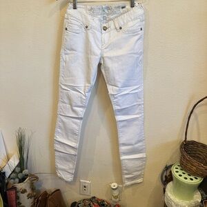 Express Y2K low rise  Women's Crisp White Skinny Jeans 0r